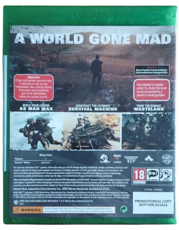 Mad Max Xbox One Promotional Copy Xbox One