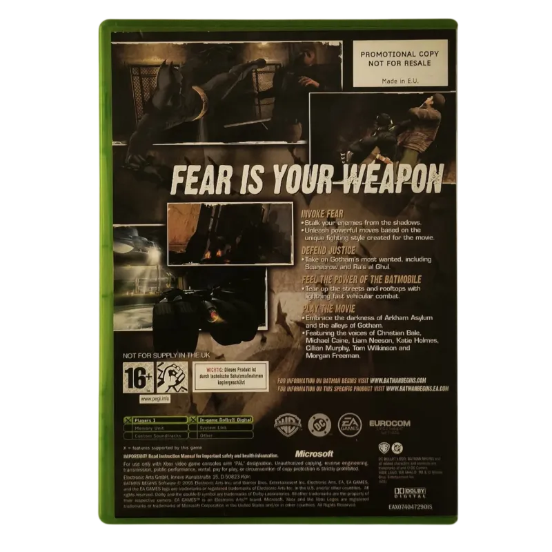 Batman Begins XBOX - Promotional Copy - Naudotas