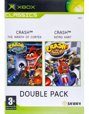 Crash Double Pack: The Wrath of Cortex + Crash Nitro Kart XBOX (NAUDOTAS)