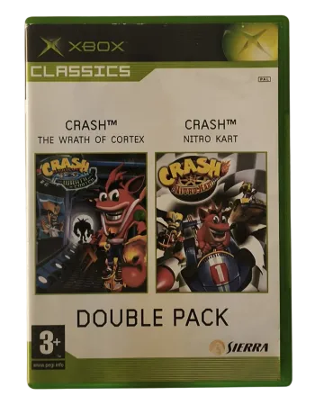 Crash Double Pack: The Wrath of Cortex + Crash Nitro Kart XBOX (NAUDOTAS)