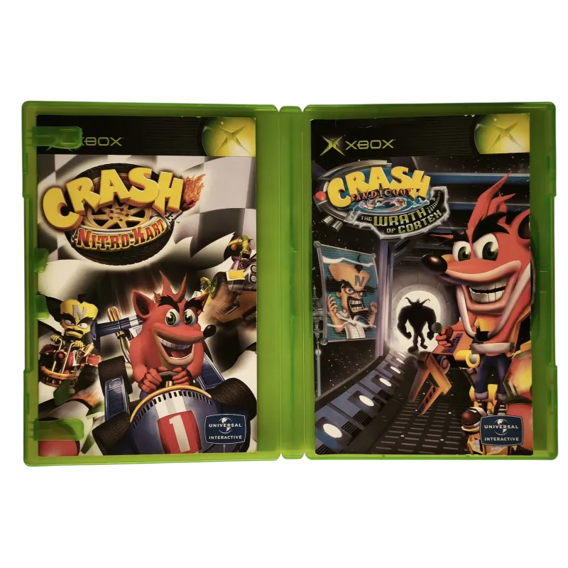 Crash Double Pack: The Wrath of Cortex + Crash Nitro Kart XBOX (NAUDOTAS)