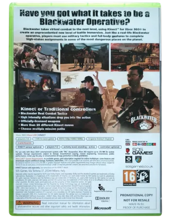 Blackwater Promotional Copy Xbox 360 NAUDOTA