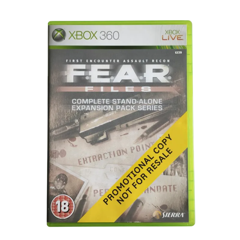 F.E.A.R. Files (Xbox 360) - Promotional Copy - NAUDOTAS